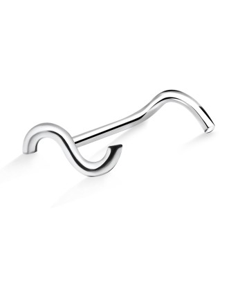 S Silver Curved Nose Stud NSKB-381